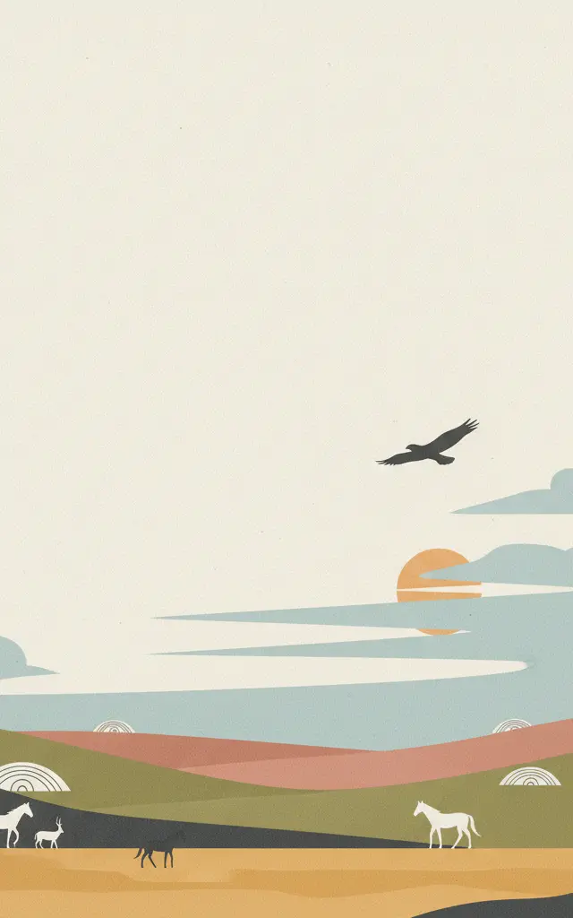 Landscapes of Dauria — illustrated travel poster