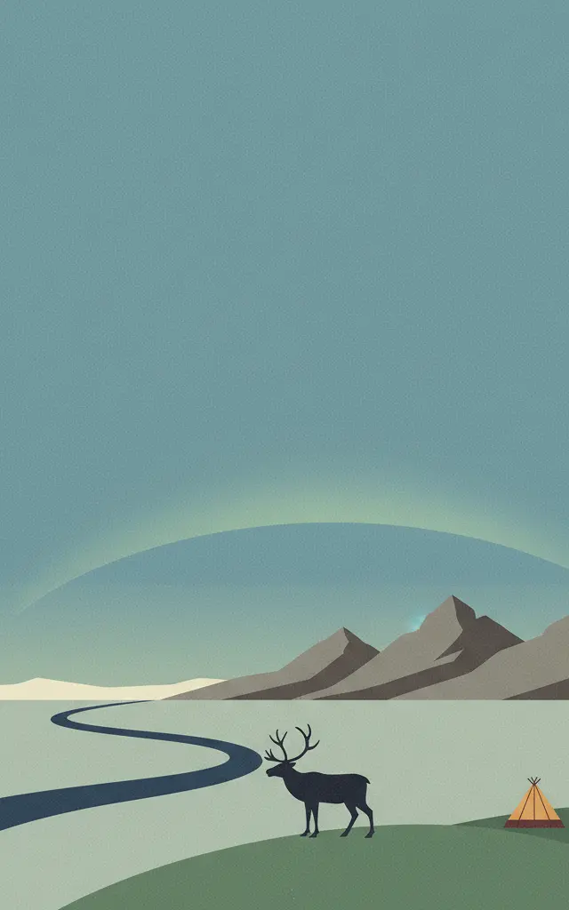 Laponian Area — illustrated travel poster
