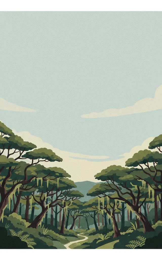 Laurisilva of Madeira — illustrated travel poster