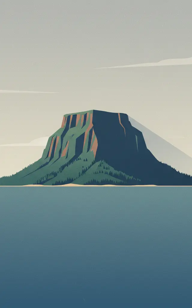 Le Morne Cultural Landscape — illustrated travel poster