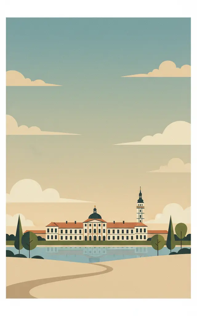Lednice-Valtice Cultural Landscape — illustrated travel poster