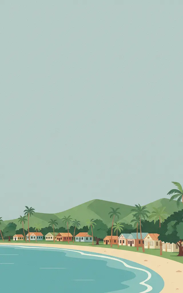 Levuka Historical Port Town — illustrated travel poster