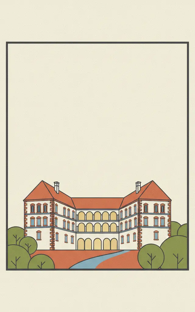 Litomyšl Castle — illustrated travel poster