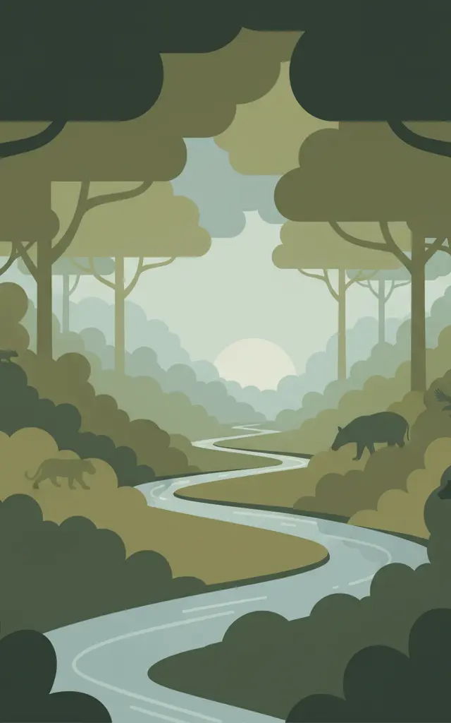 Los Katíos National Park — illustrated travel poster