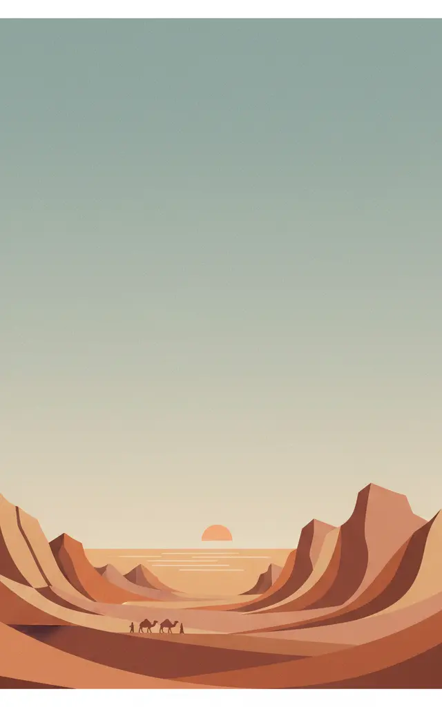 Lut Desert — illustrated travel poster