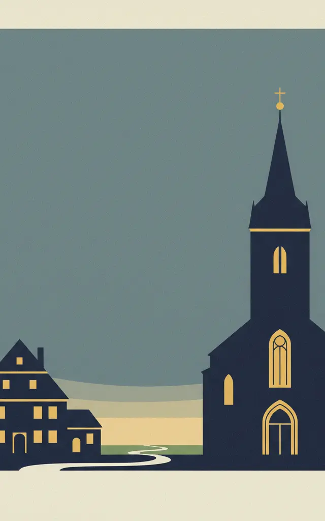 Luther Memorials in Eisleben and Wittenberg — illustrated travel poster
