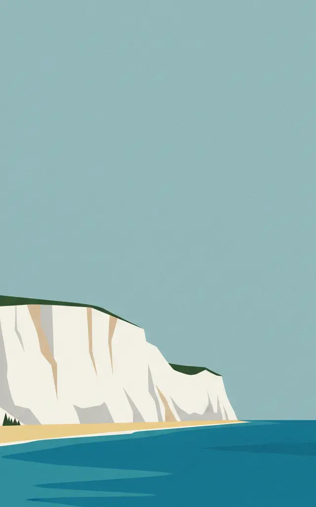 Møns Klint — illustrated travel poster