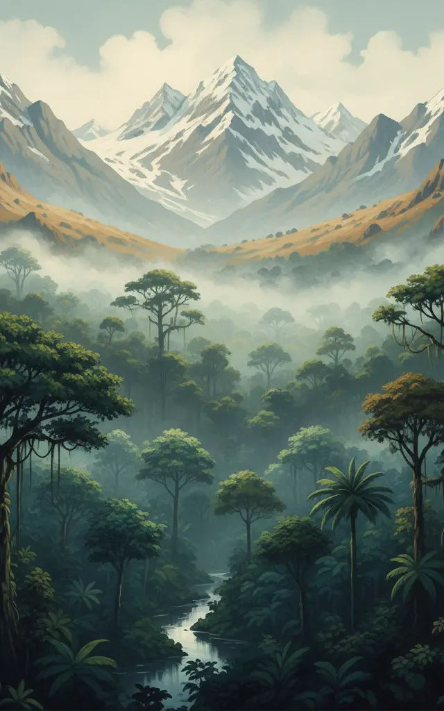Manú National Park — illustrated travel poster