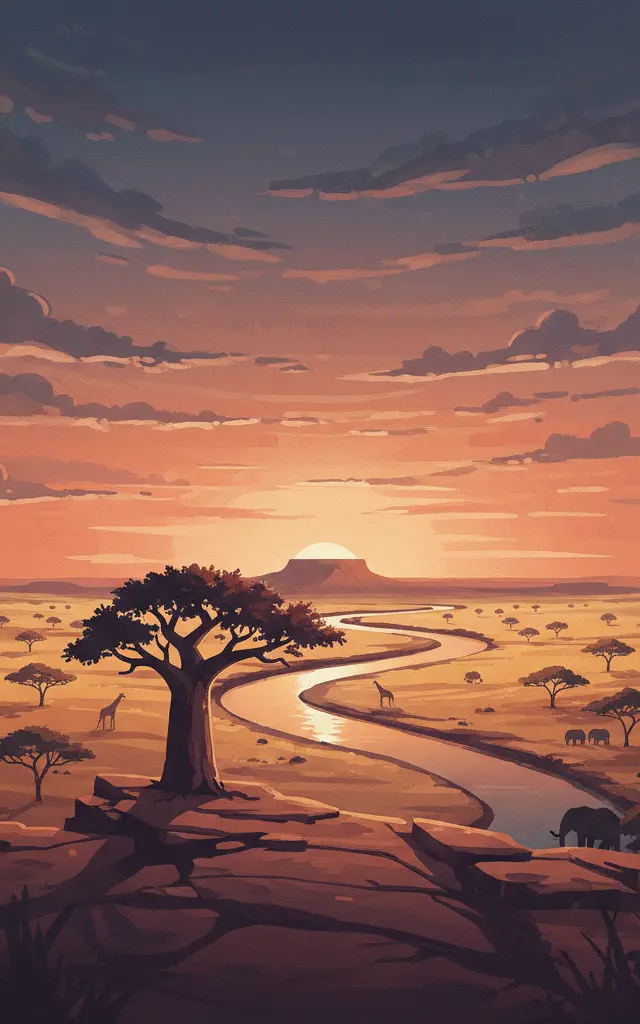 Mapungubwe Cultural Landscape — illustrated travel poster