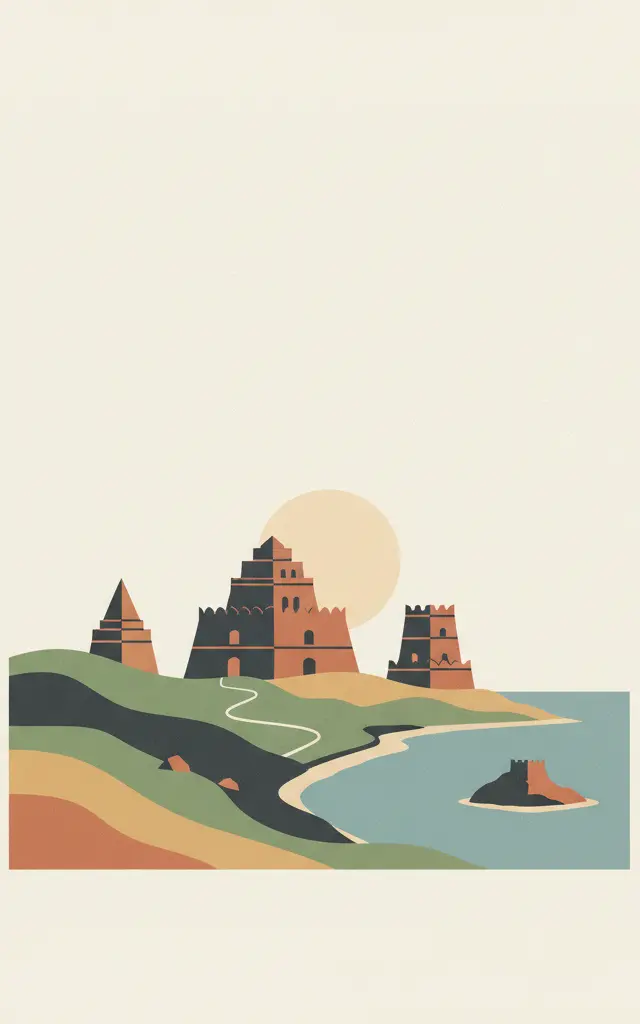 Maratha Military Landscapes of India — illustrated travel poster