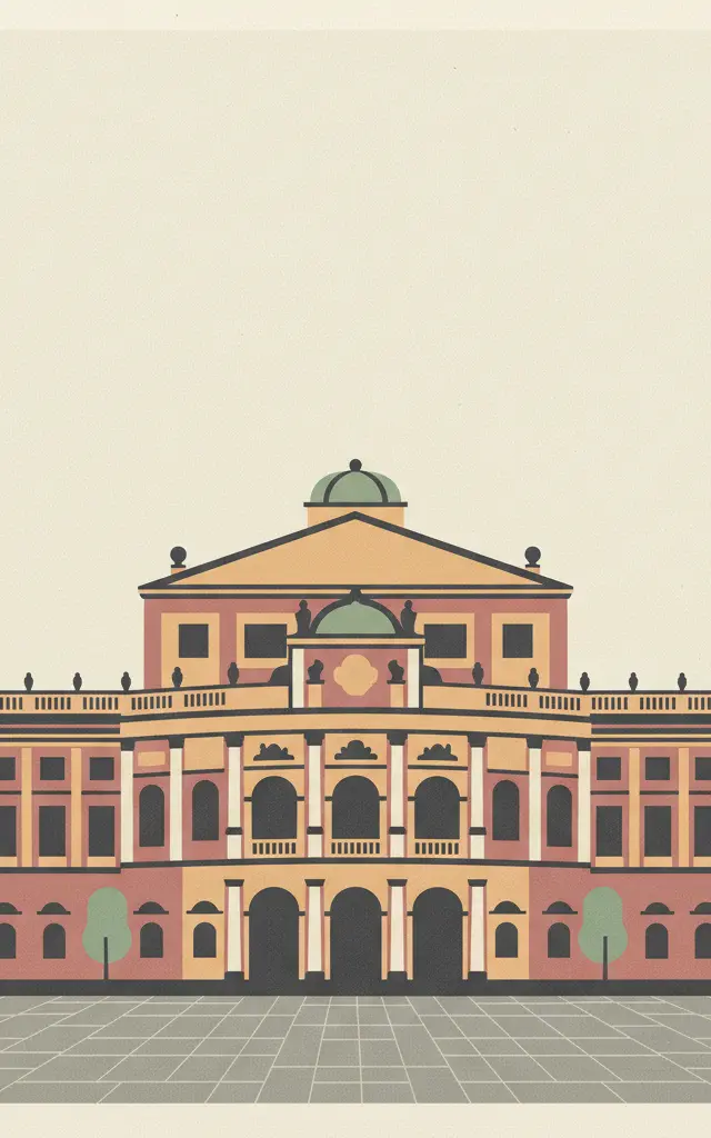 Margravial Opera House Bayreuth — illustrated travel poster