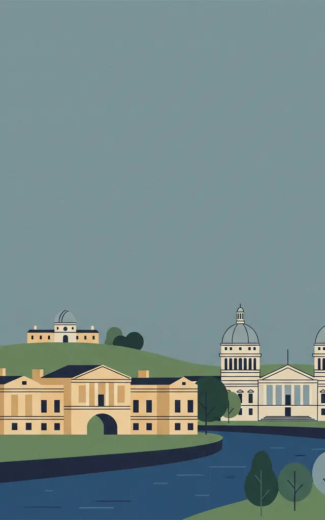 Maritime Greenwich — illustrated travel poster