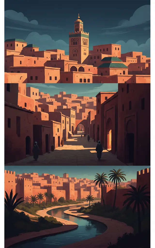 Medina of Fez — illustrated travel poster