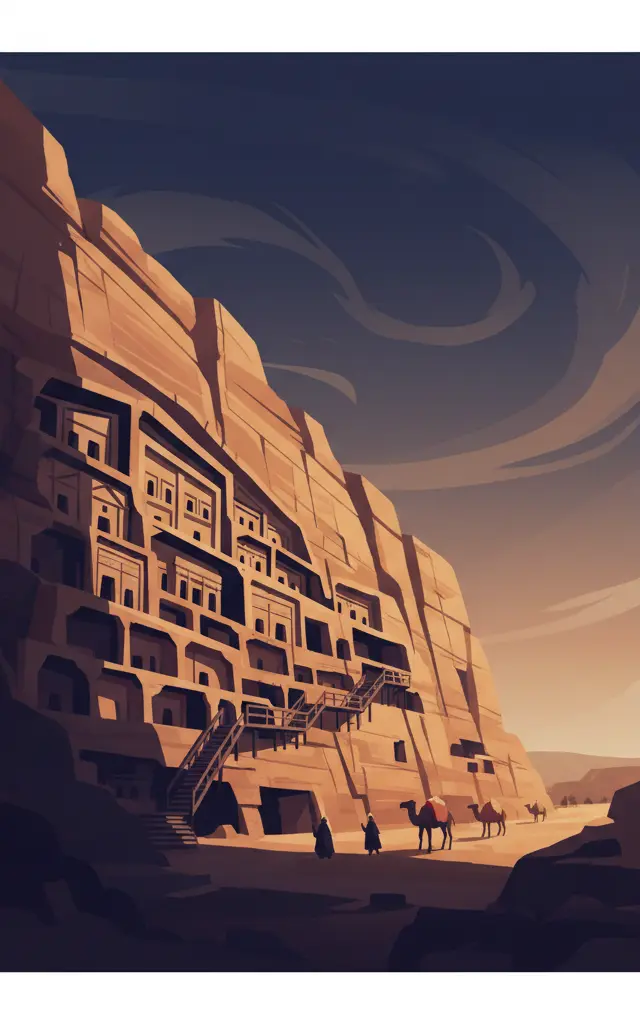 Mogao Caves — illustrated travel poster