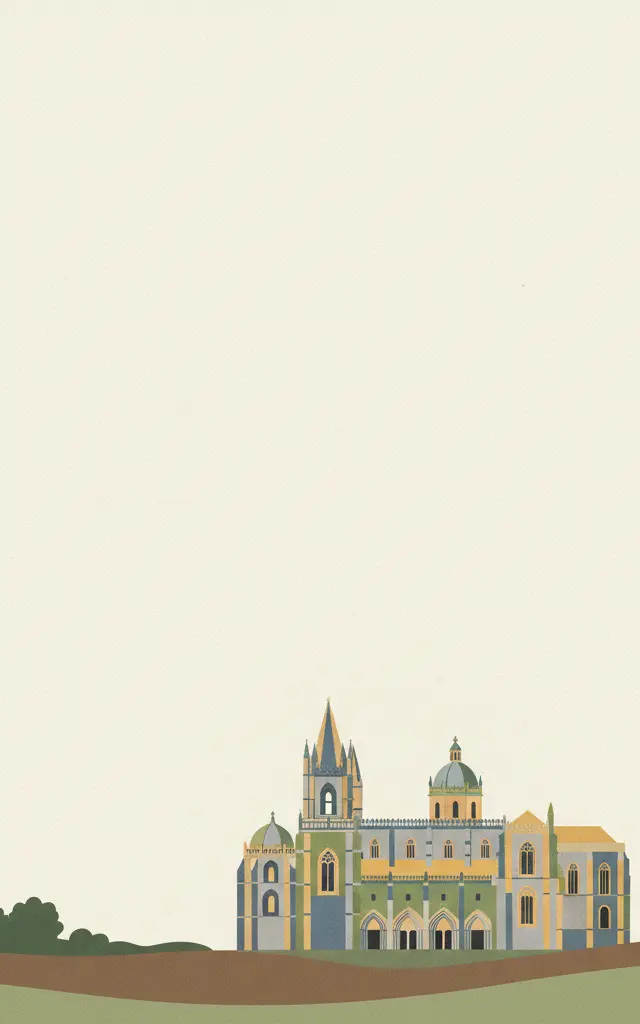 Monastery of Batalha — illustrated travel poster