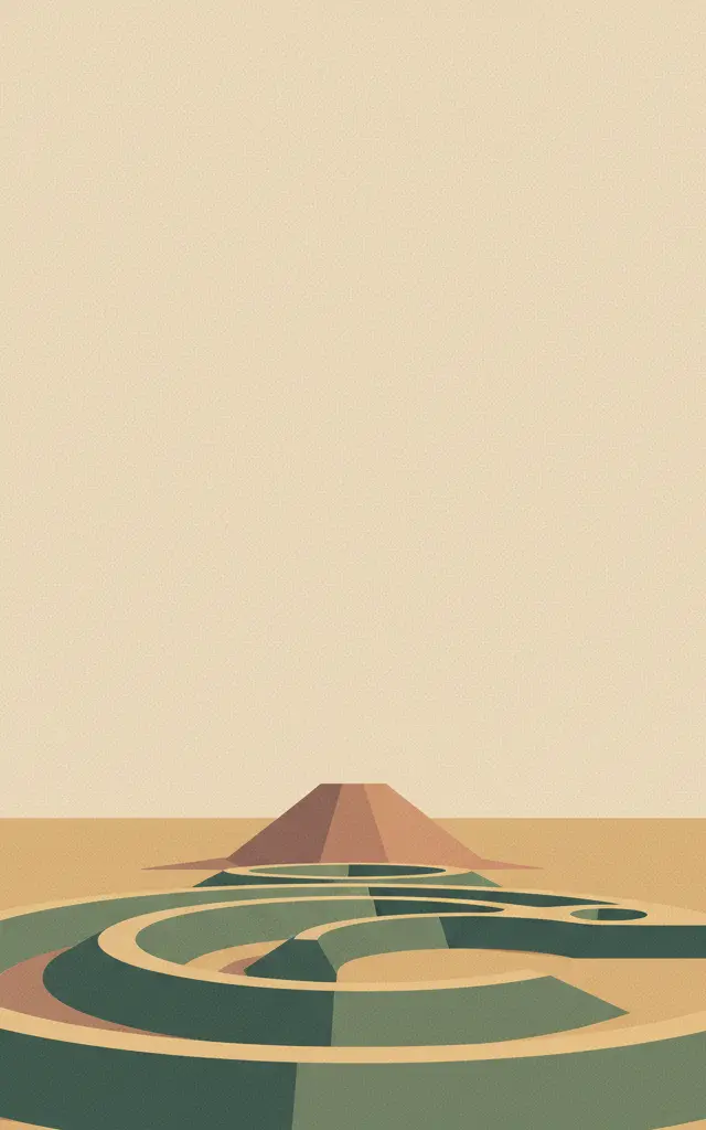 Monumental Earthworks of Poverty Point — illustrated travel poster