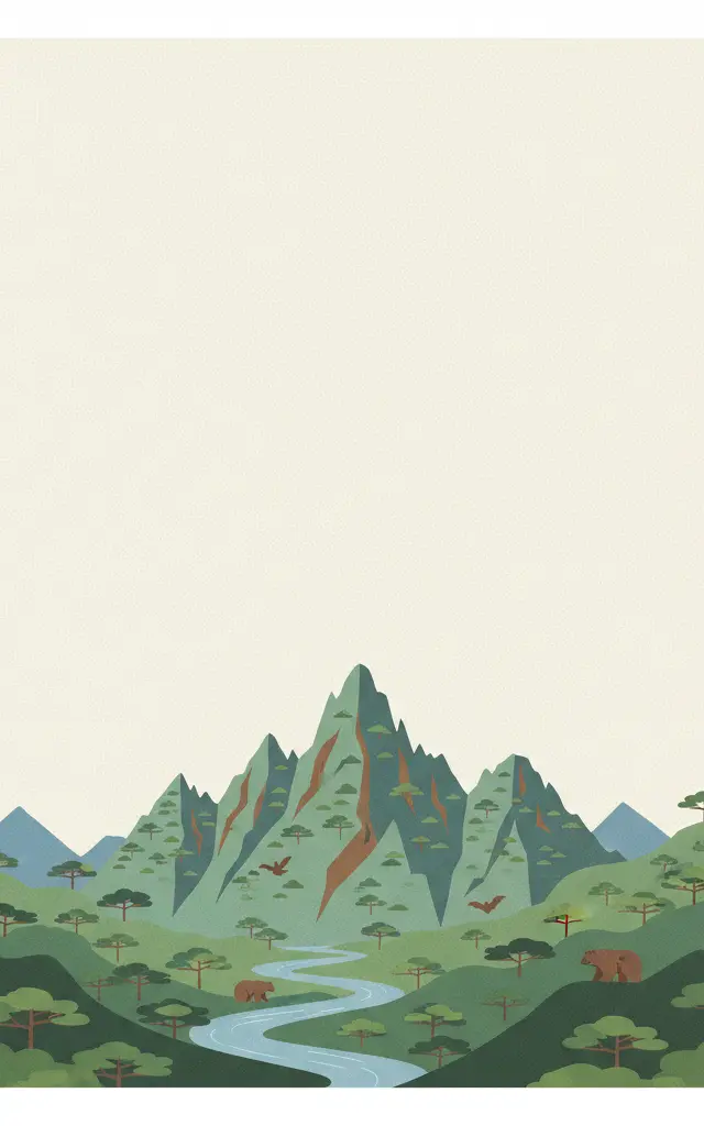 Mount Hamiguitan Range Wildlife Sanctuary — illustrated travel poster