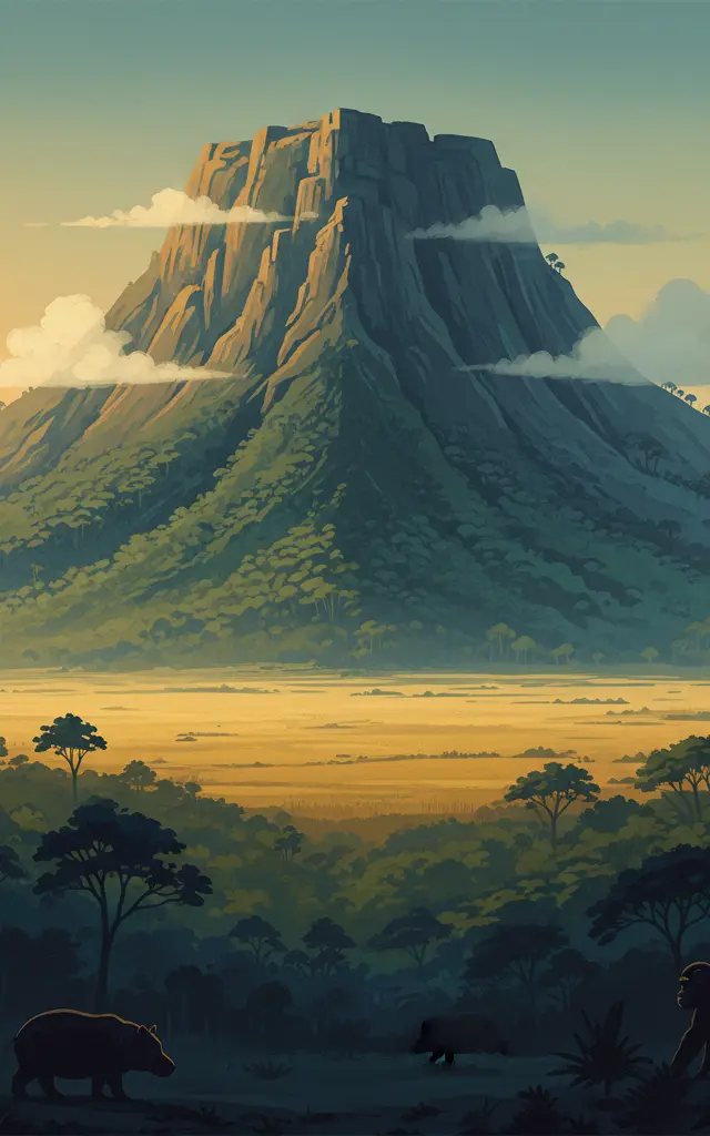 Mount Nimba Strict Nature Reserve — illustrated travel poster