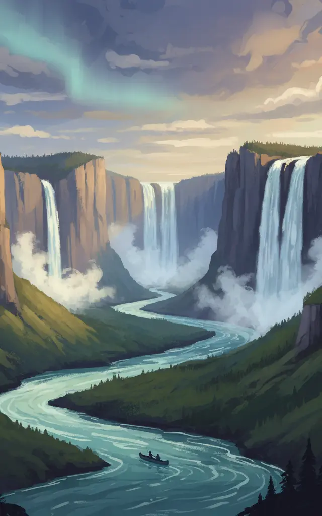 Nahanni National Park — illustrated travel poster