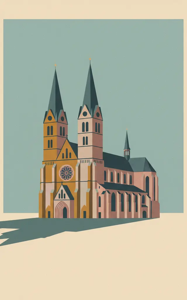 Naumburg Cathedral — illustrated travel poster