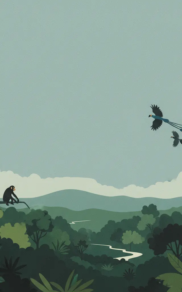 Nyungwe National Park — illustrated travel poster
