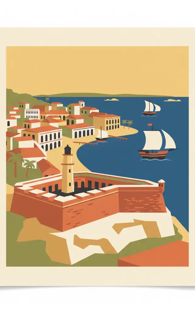 Old Havana and its Fortification System — illustrated travel poster