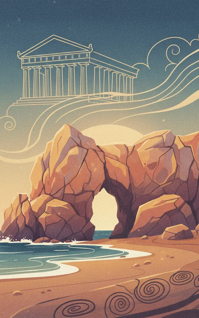 Paphos — illustrated travel poster