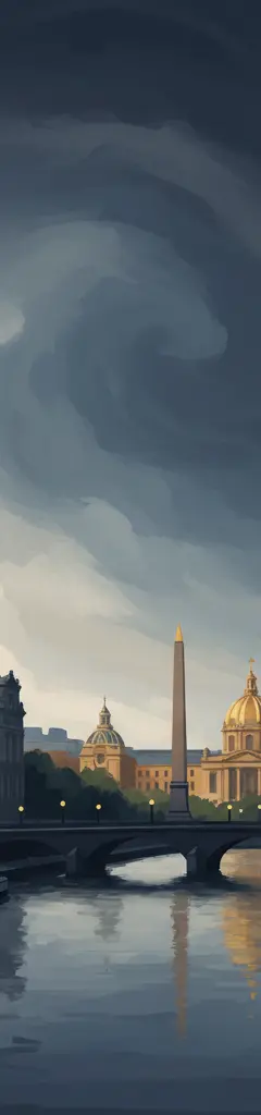 Paris, Banks of the Seine — illustrated travel poster