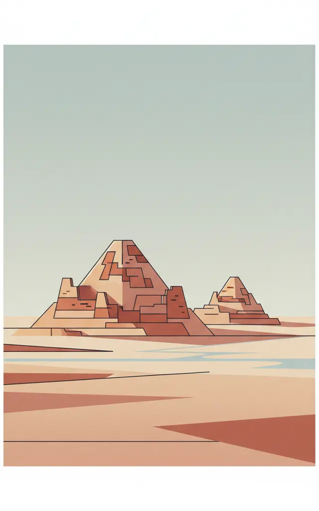 Parthian Fortresses of Nisa — illustrated travel poster