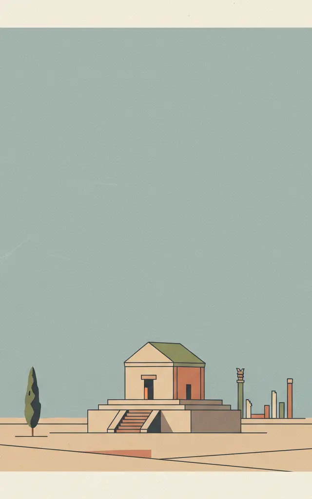Pasargadae — illustrated travel poster