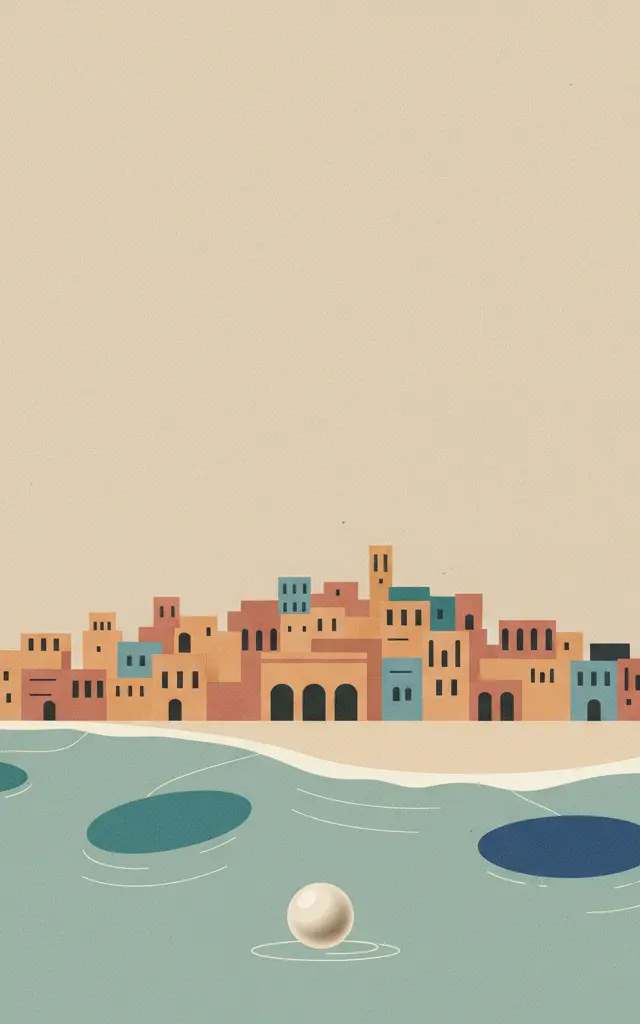 Pearling, Testimony of an Island Economy — illustrated travel poster