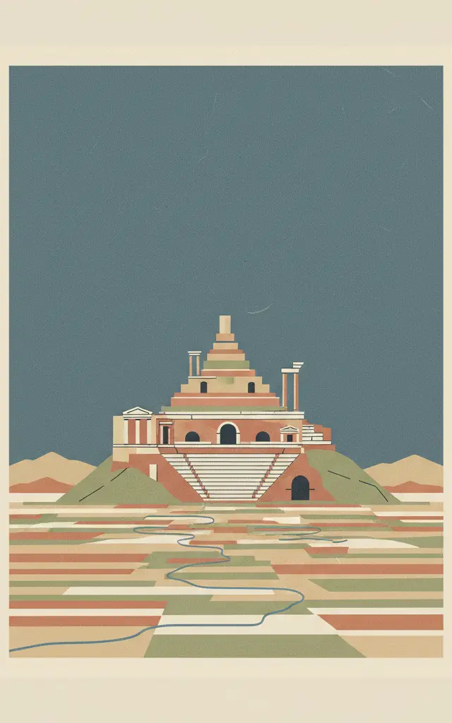 Pergamon and its Multi-Layered Cultural Landscape — illustrated travel poster