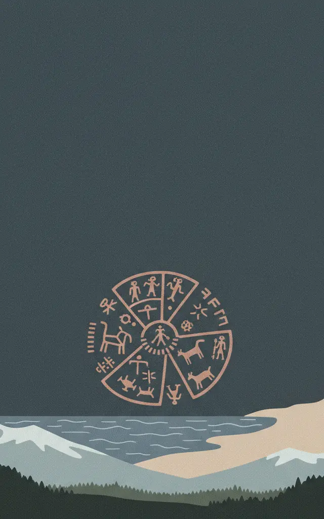 Petroglyphs of Lake Onega and the White Sea — illustrated travel poster