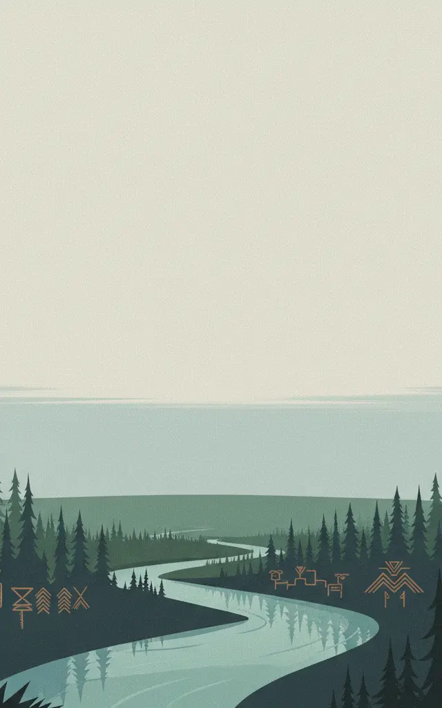 Pimachiowin Aki — illustrated travel poster