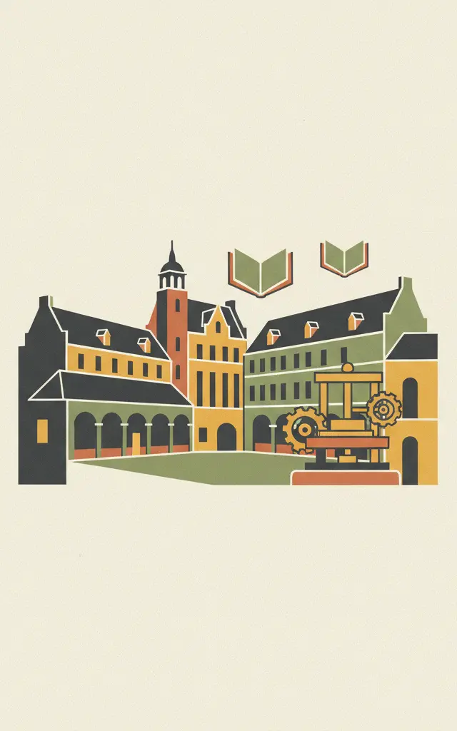 Plantin-Moretus House-Workshops-Museum Complex — illustrated travel poster