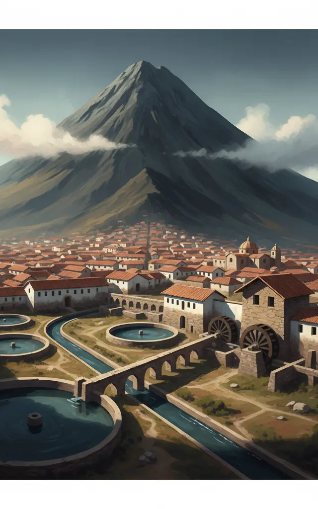 City of Potosí — illustrated travel poster