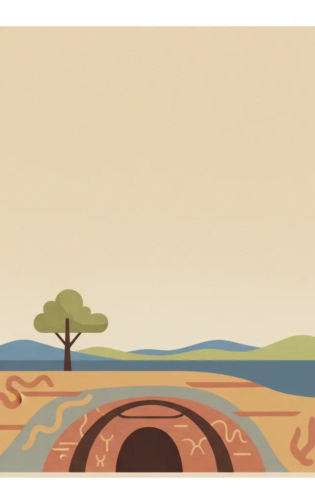 Prehistoric Caves of Yagul and Mitla in the Central Valley of Oaxaca — illustrated travel poster