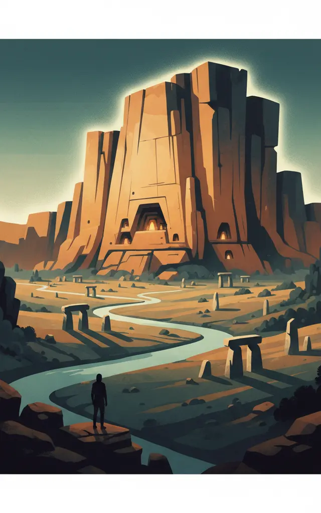 Prehistoric Sites and Decorated Caves of the Vézère Valley — illustrated travel poster