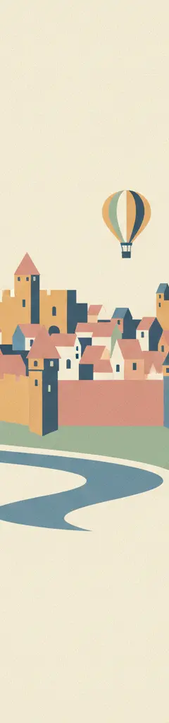 Provins, Town of Medieval Fairs — illustrated travel poster