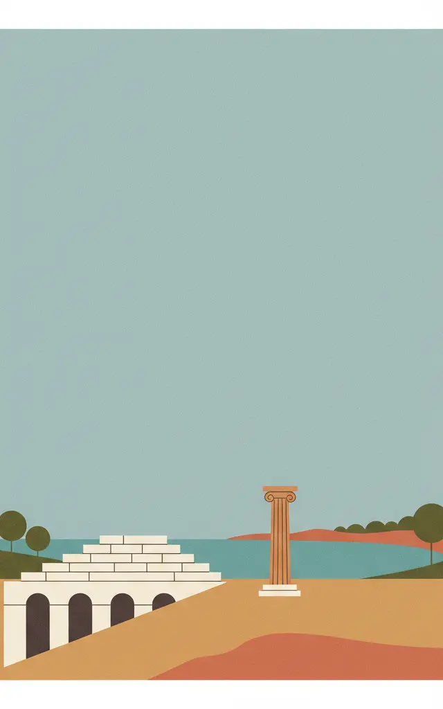 Pythagoreion and Heraion of Samos — illustrated travel poster
