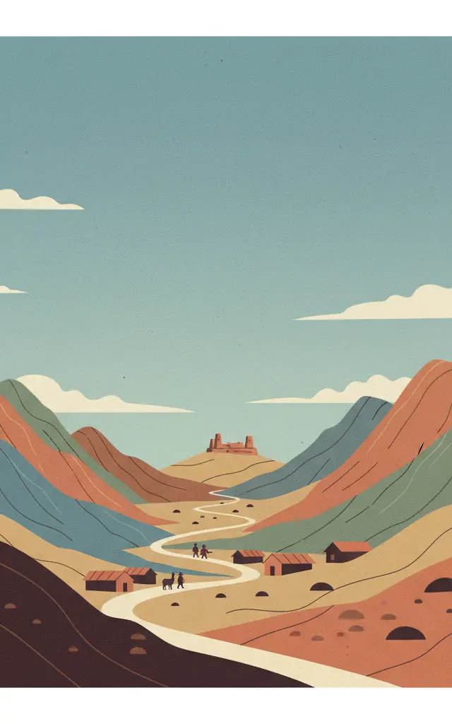 Quebrada de Humahuaca — illustrated travel poster