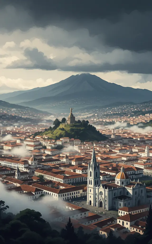 City of Quito — illustrated travel poster