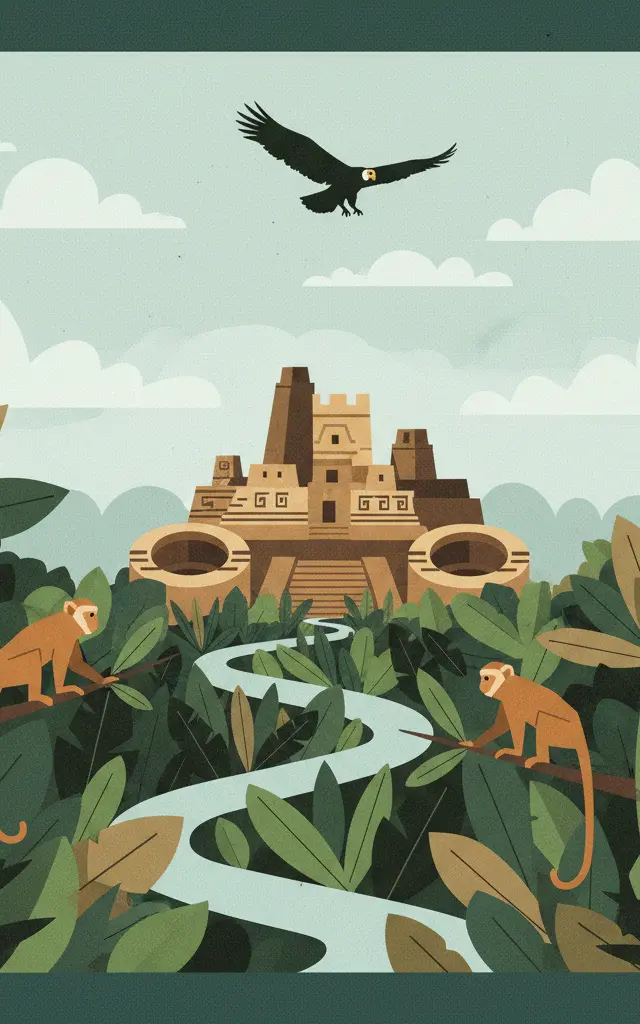 Río Abiseo National Park — illustrated travel poster