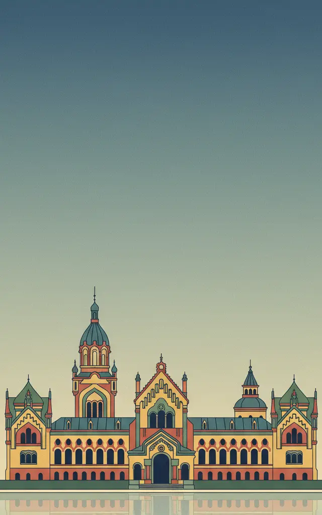 Residence of Bukovinian and Dalmatian Metropolitans — illustrated travel poster