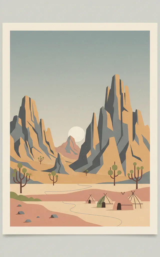 Richtersveld Cultural and Botanical Landscape — illustrated travel poster