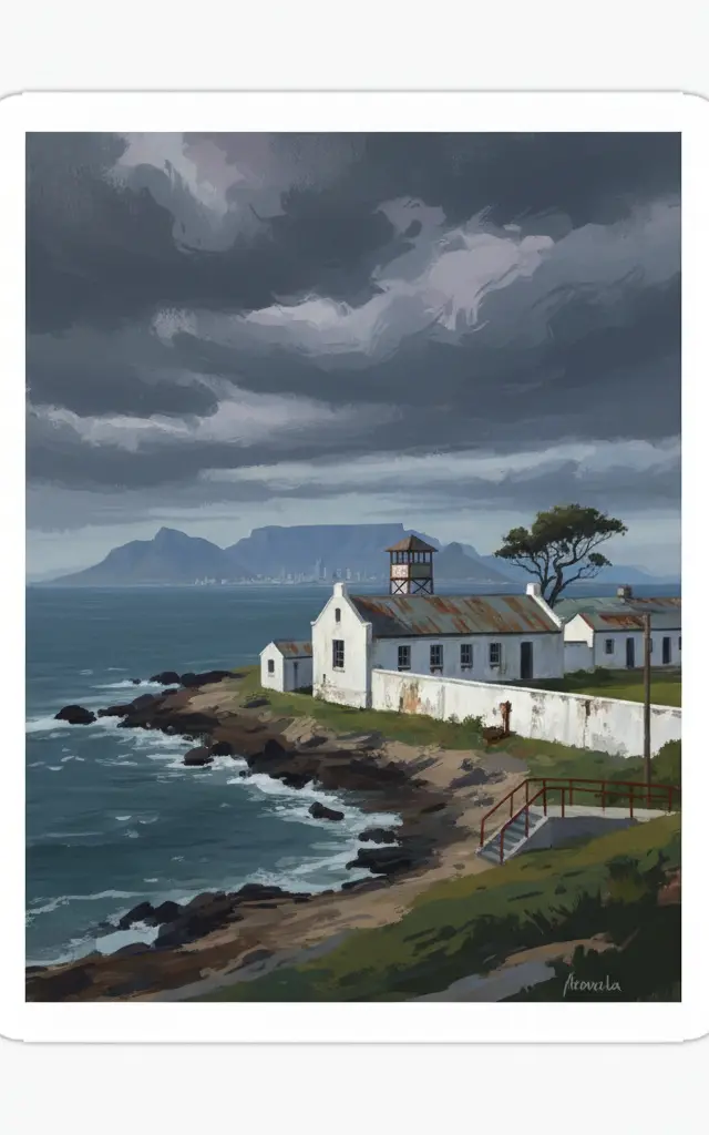 Robben Island — illustrated travel poster