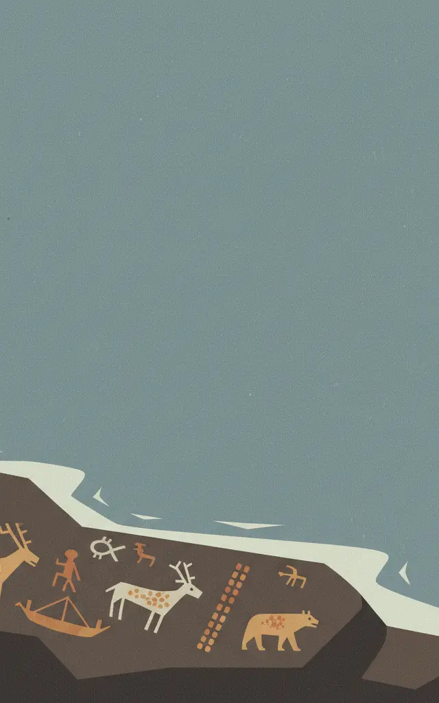 Rock Art of Alta — illustrated travel poster