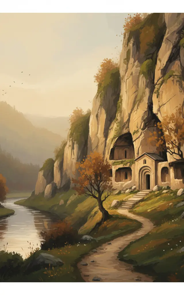 Rock-Hewn Churches of Ivanovo — illustrated travel poster