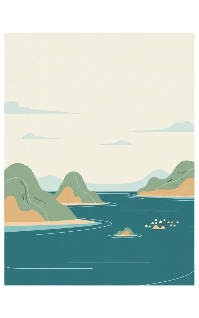 Rock Islands Southern Lagoon — illustrated travel poster