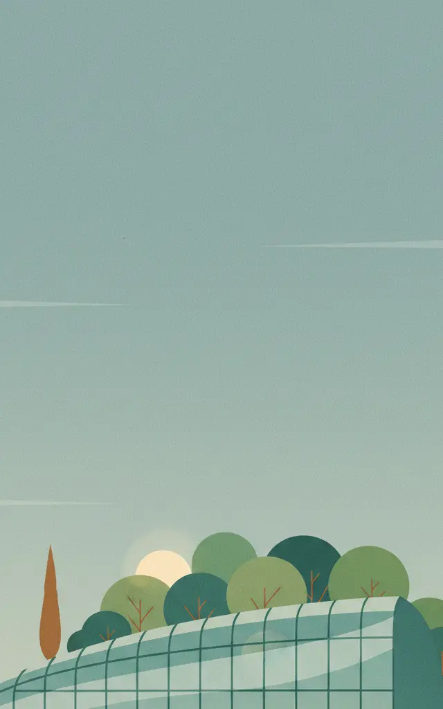 Royal Botanic Gardens, Kew — illustrated travel poster